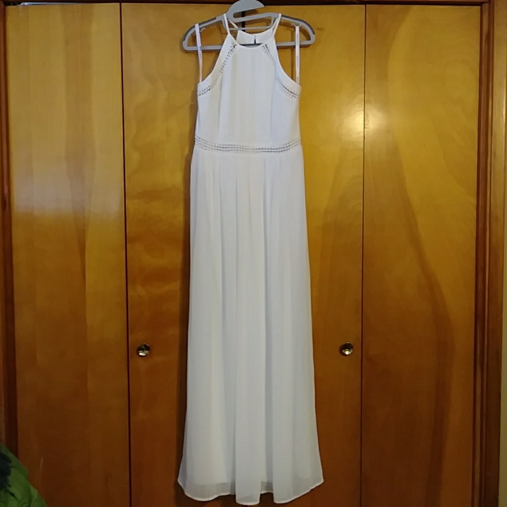 Womens Bisou Bisou white maxi dress size 10